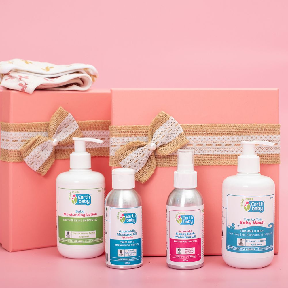 Earthbaby's New Arrival Gentle Care Box - Pink Gift Box