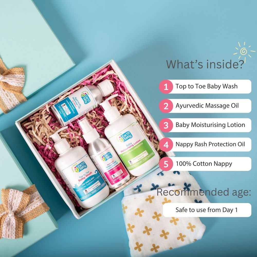 Earthbaby's New Arrival Gentle Care Box - Blue Gift Box