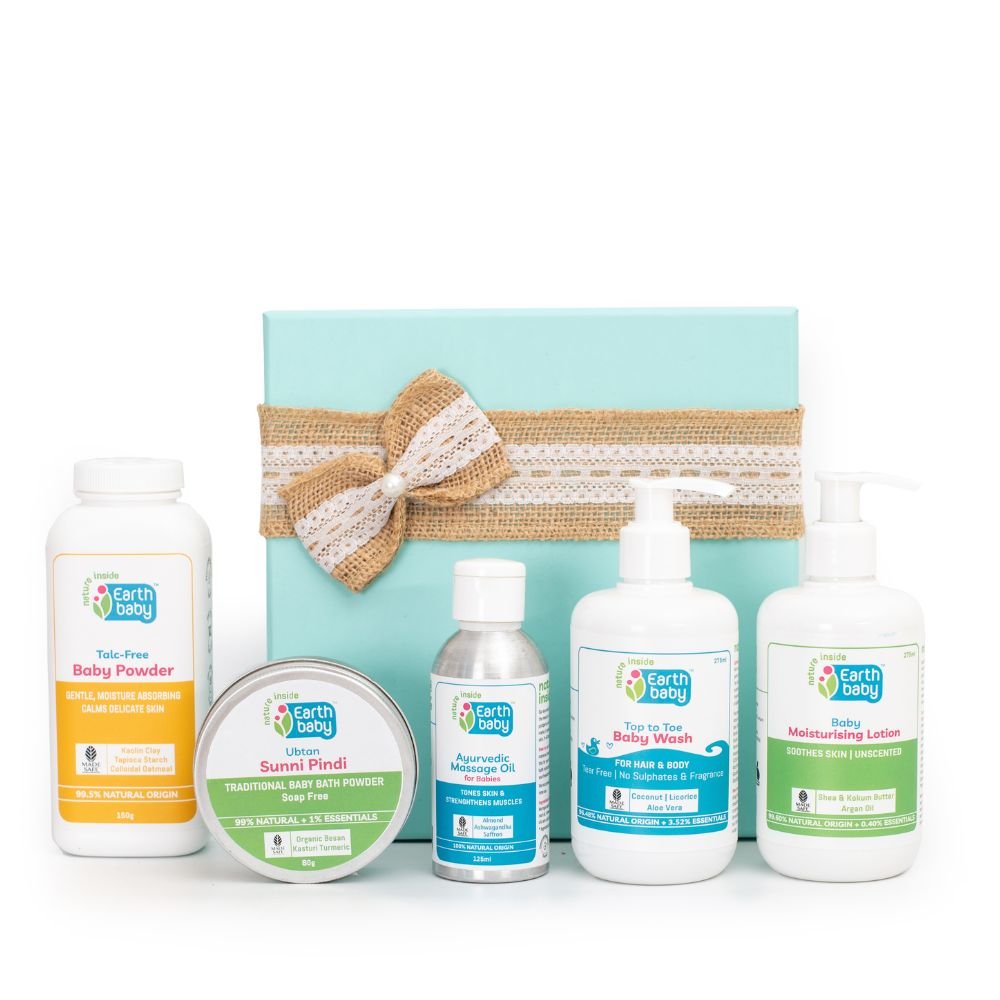 Earthbaby's New Arrival Welcome Gift Box - Blue Gift Box