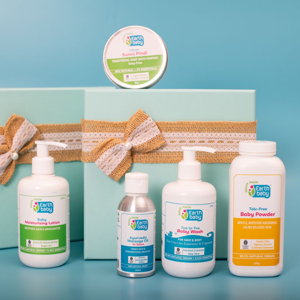 Earthbaby's New Arrival Welcome Gift Box - Blue Gift Box