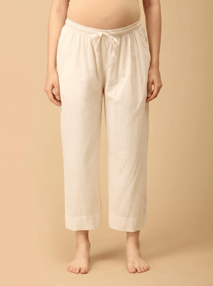 Earthen Drift Maternity Lounge Pants - Off White Maternity Bottoms