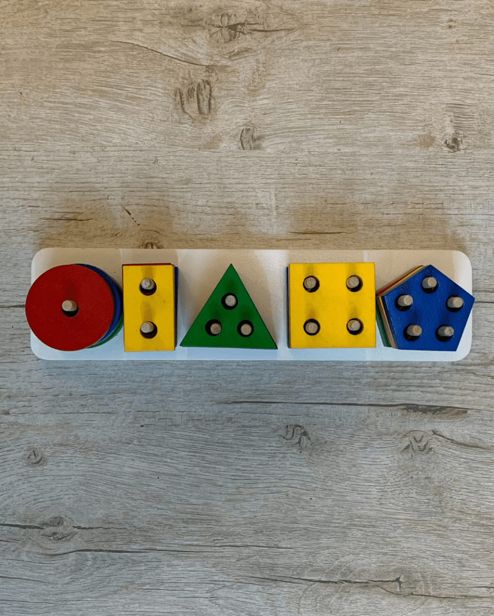 Earthytweens 5 Shapes Large Wooden Geometric Sorter - ET124