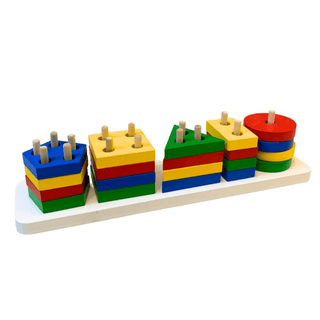 Earthytweens 5 Shapes Large Wooden Geometric Sorter - ET124