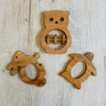 EarthyTweens Beech Wood Rattle & Neem Wood Teethers (Set Of 3) - ET111_ET112_ET113