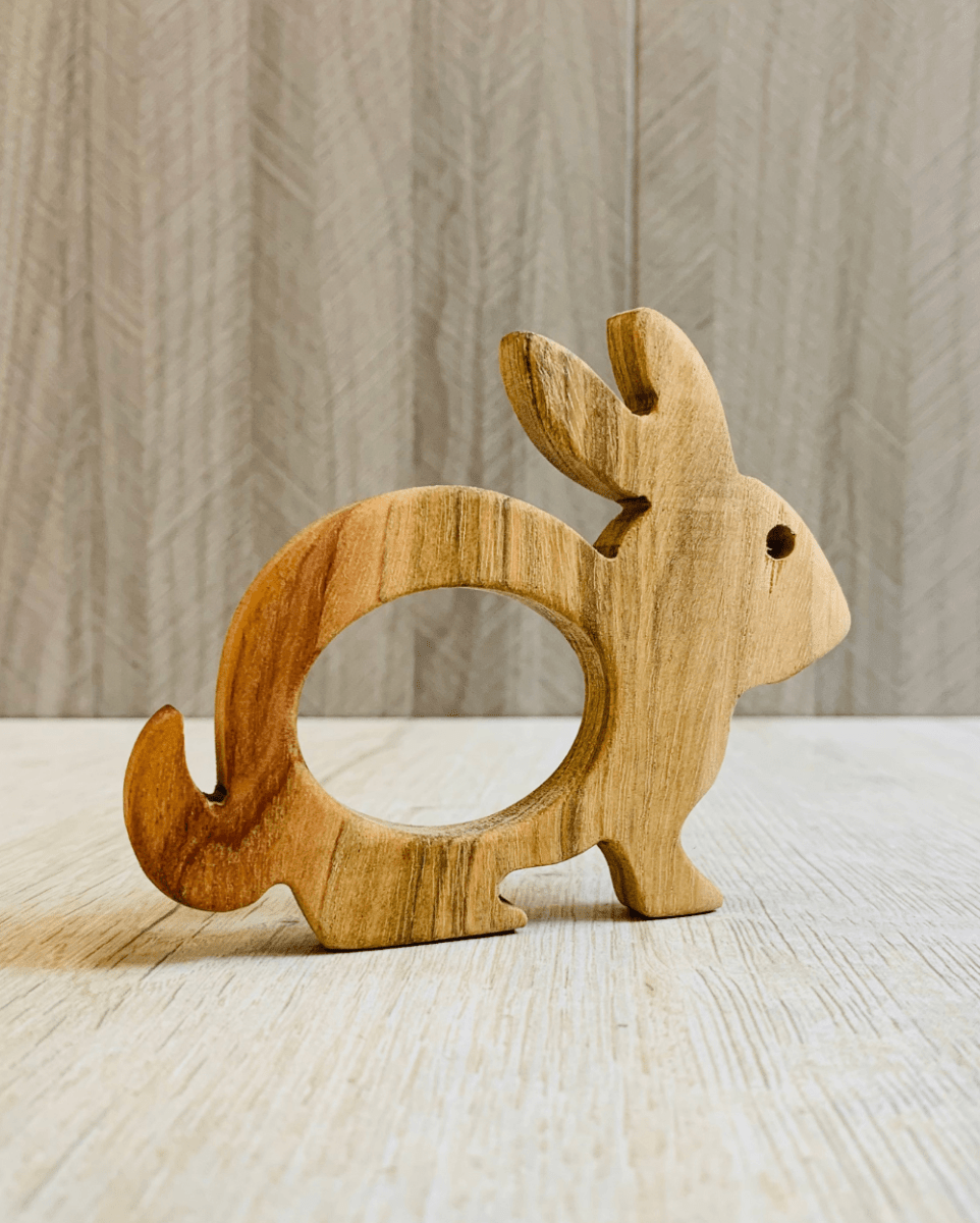 EarthyTweens Beech Wood Rattle & Neem Wood Teethers (Set Of 3) - ET111_ET112_ET113