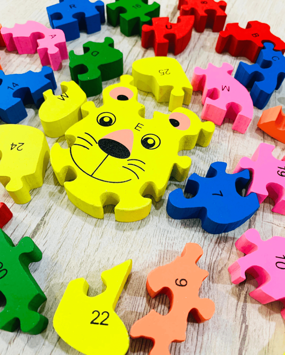 Earthytweens Smiling Lion Alphabet & Number Puzzle - ET110