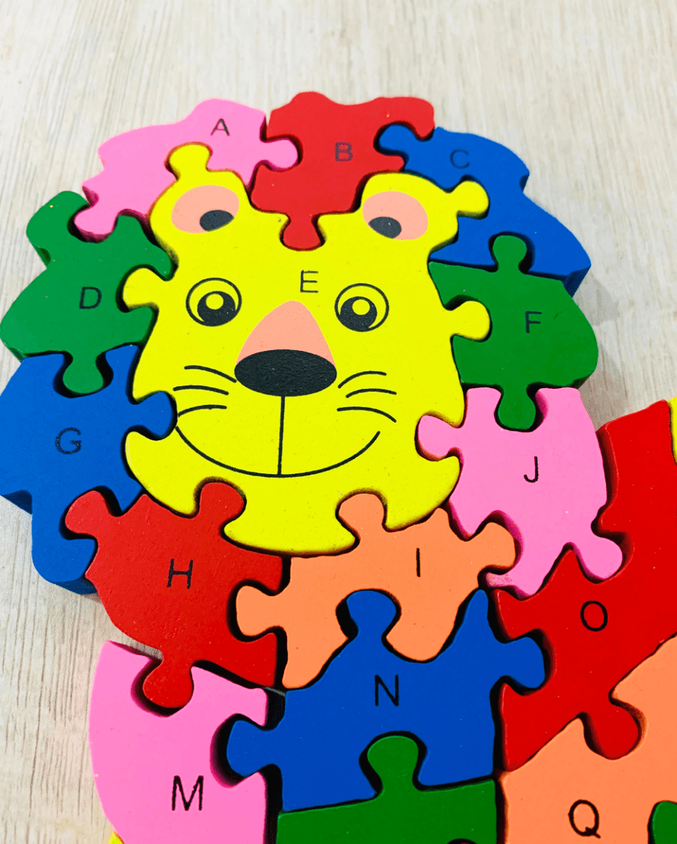 Earthytweens Smiling Lion Alphabet & Number Puzzle - ET110