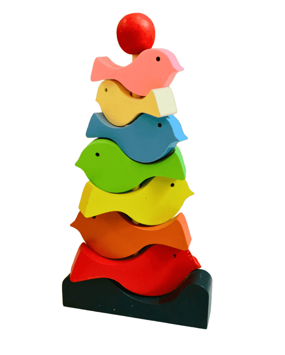 EarthyTweens Wooden Bird Stacker - ET114