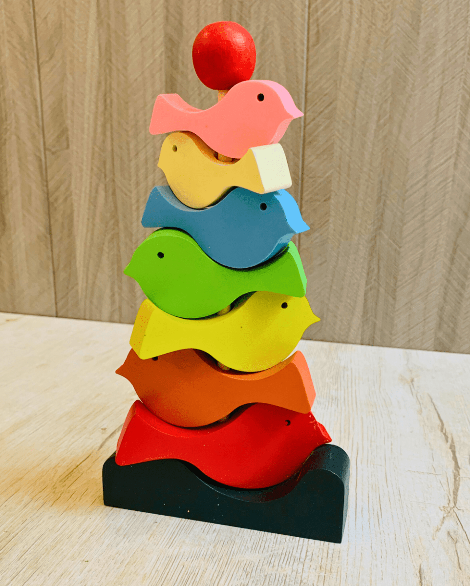 EarthyTweens Wooden Bird Stacker - ET114