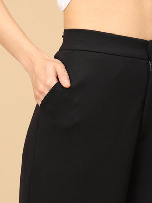 Black Ebonaire Women's Formal Trousers - Women's Bottoms