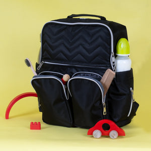 Ebony Black Diaper Bag - Black Diaper Bags