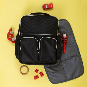 Ebony Black Diaper Bag - Black Diaper Bags