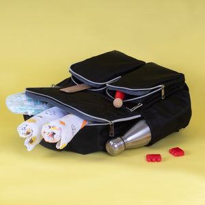 Ebony Black Diaper Bag - Black Diaper Bags
