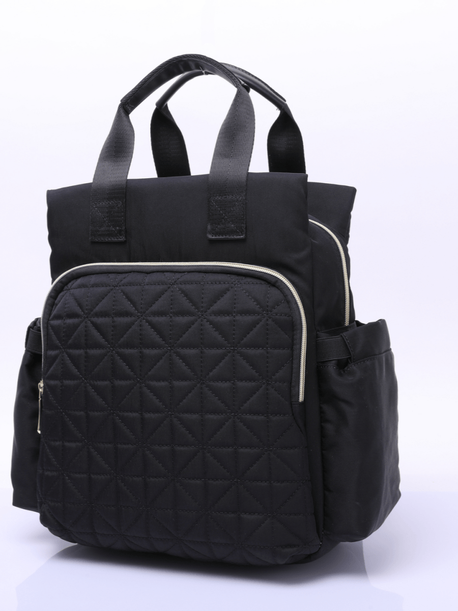 Ebony Black Diaper Bag Pack (Single Pocket in Front) - DBG-EBO-1