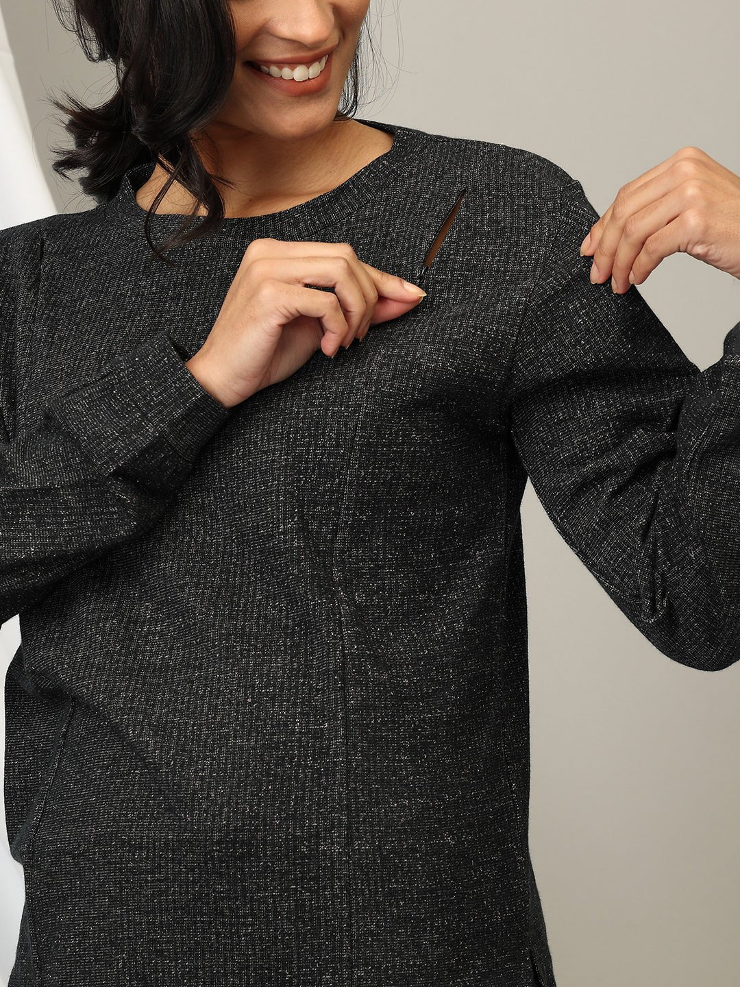 Eclipse Maternity & Nursing Sweatshirt with Culotte Pants - MNSWT - ECLCLT - S