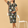 Ecstasy Stretchable Maternity and Nursing Tunic Dress - DRS - EXMN - S