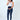 Elasticated Waist Paneled Maternity Denims with Belly Support - MDD-CSBLU-S