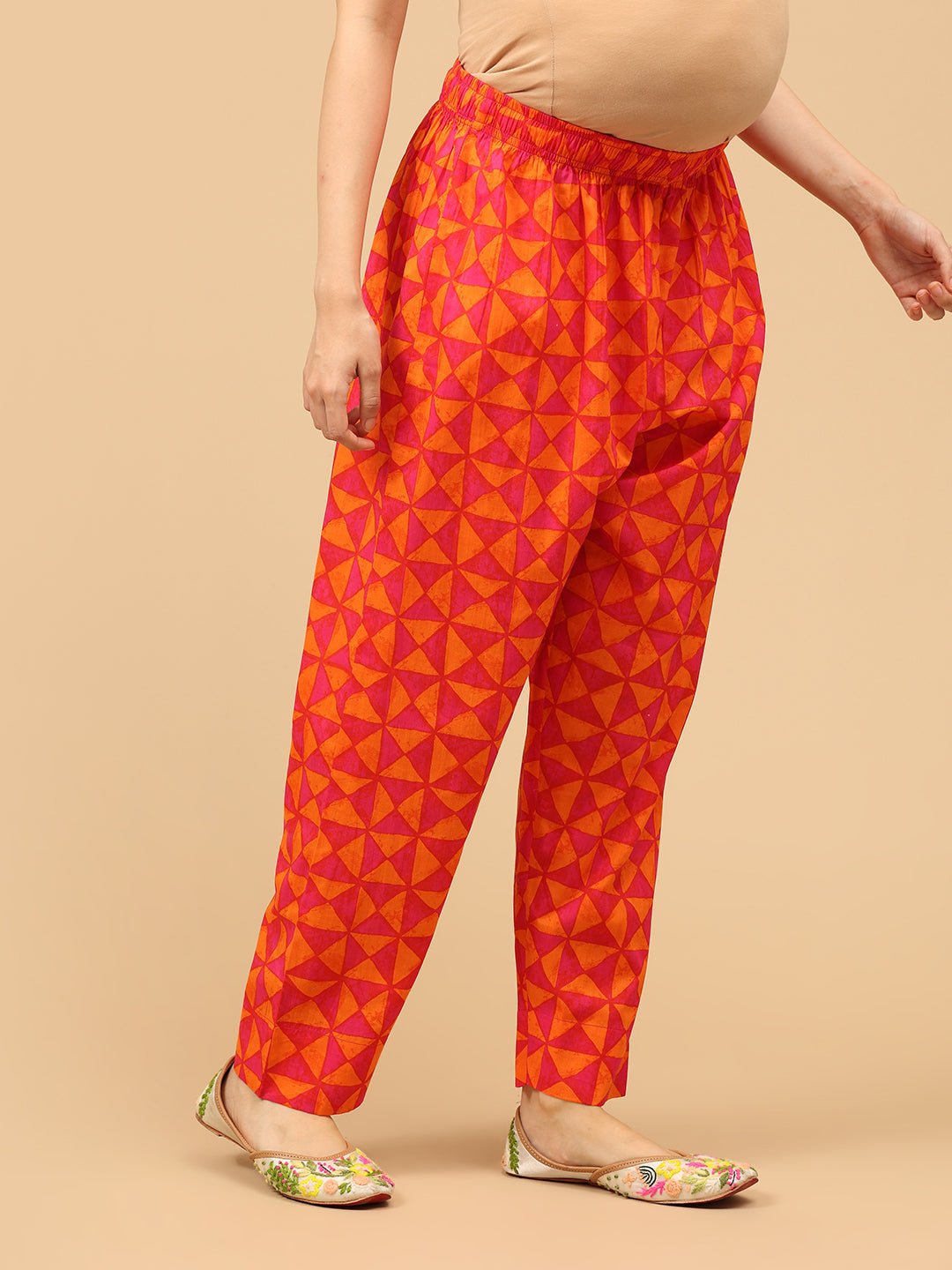 Electric Petals Maternity and Nursing Kurta Set With Dupatta - MEW - SK - ELCP - S