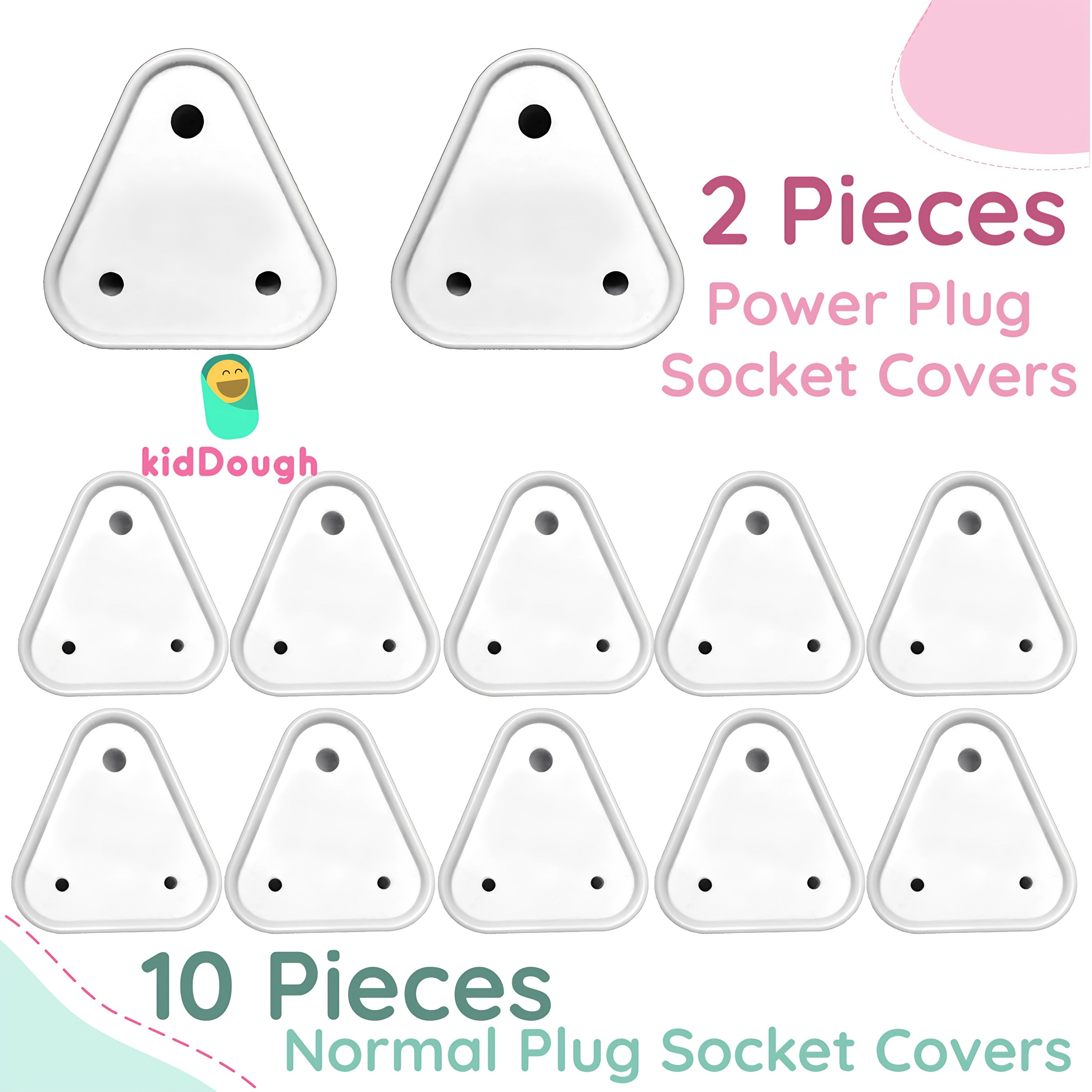 KidDough Baby Proofing Electrical Protector Socket Plug Cover Guards- Pack of 12