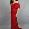 Elegant Wine Maternity Dress - DRS-ELWN-S