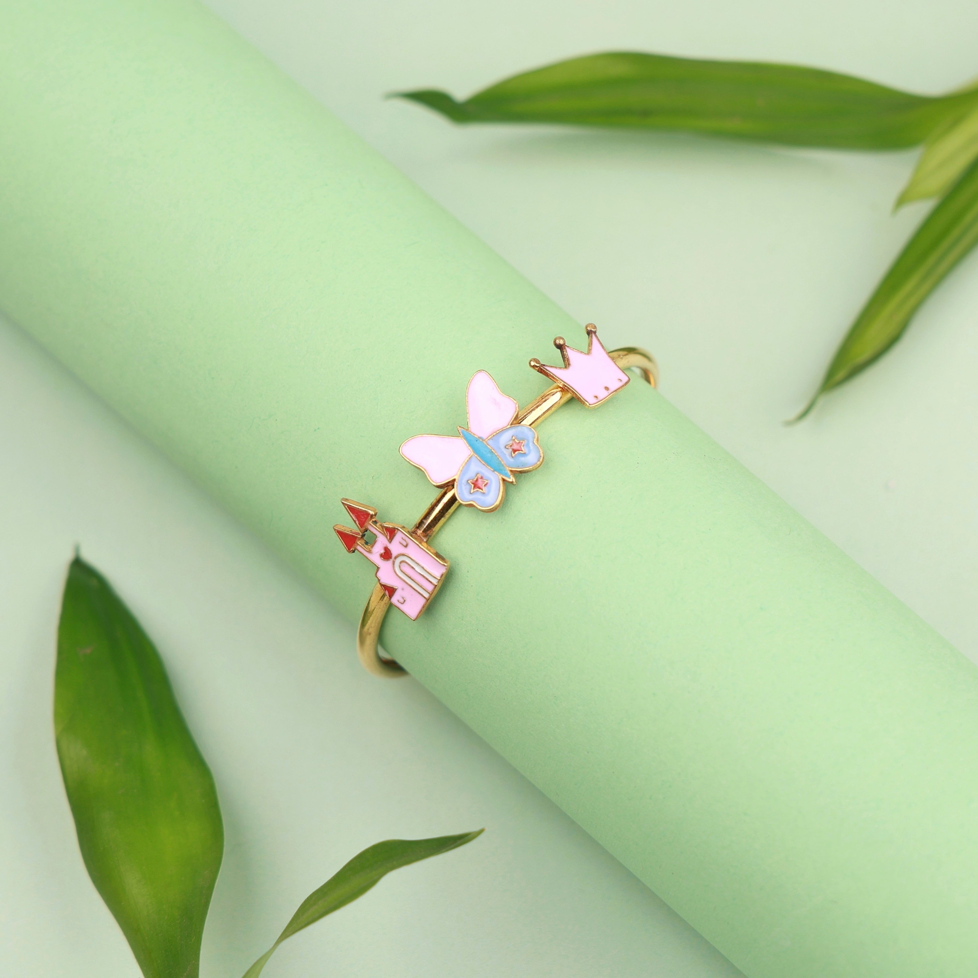 Elegante Kids Castle Butterfly Crown Bangle - Bg1435