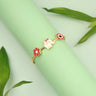 Elegante Kids Elephant Evil Eye Flower Bangle - BG1483