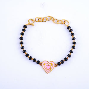 Elegante Kids Pink Heart Nazariya - Single Baby Jewellery