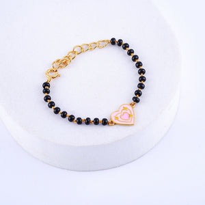 Elegante Kids Pink Heart Nazariya - Single Baby Jewellery