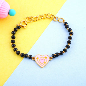 Elegante Kids Pink Heart Nazariya - Single Baby Jewellery