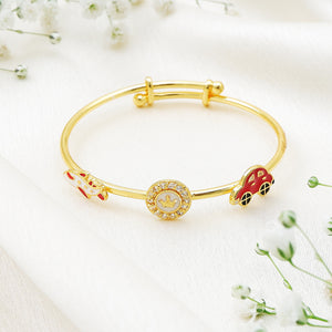 Elegante Kids925 Sterling Silver Aeroplane Crown Car Bangle - Kids Bangle