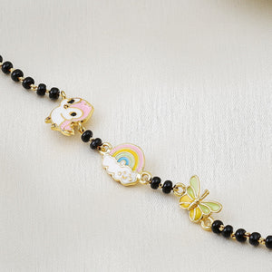 Elegante Kids925 Sterling Silver Bird Rainbow Butterfly Nazariya - Kids Nazariya