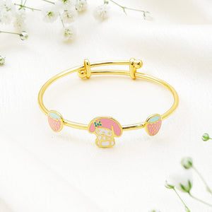 Elegante Kids925 Sterling Silver Strawberry Bangle - Kids Bangle
