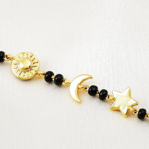 Elegante Kids925 Sterling Silver Sun Moon Star Nazariya - Kids Nazariya