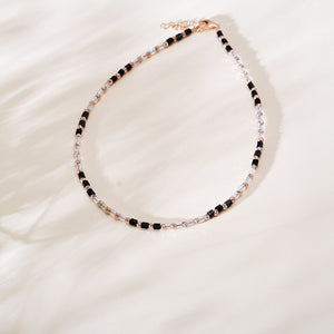 Elegante Women - Black Beads Anklet - AN2084