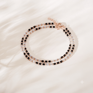 Elegante Women Black Beads Anklet - Kids/Women Jewellery