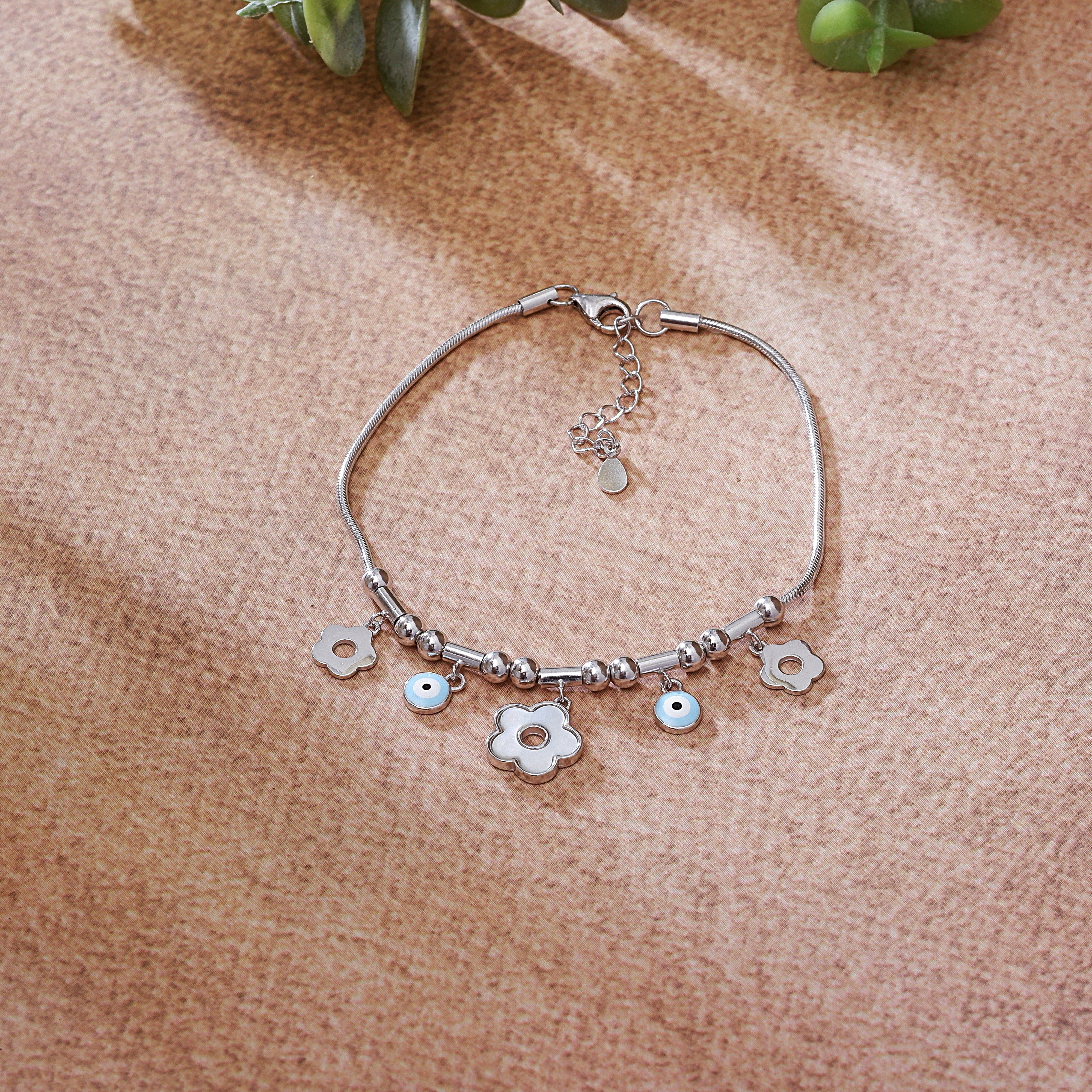 Elegante Women - Flower Evil Eye Anklet - AA650