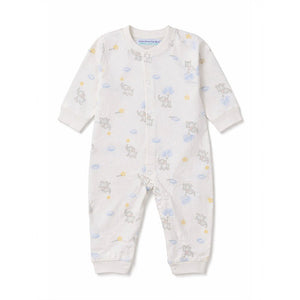 Elephants holding Balloons, Full Sleeves Jumpsuit Romper for Tiny Toddlers - 3 - 6 Months Kids Clothing