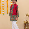 Emerald Essence Boys Floral Print Jacket And Kurta Pajama Set - KES - SC - EMES - 0 - 6