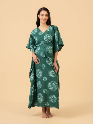 Emerald Maternity and Nursing Kaftan Nighty - S Maternity Nightwear