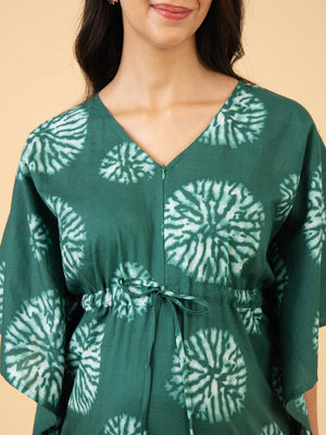 Emerald Maternity and Nursing Kaftan Nighty - S Maternity Nightwear