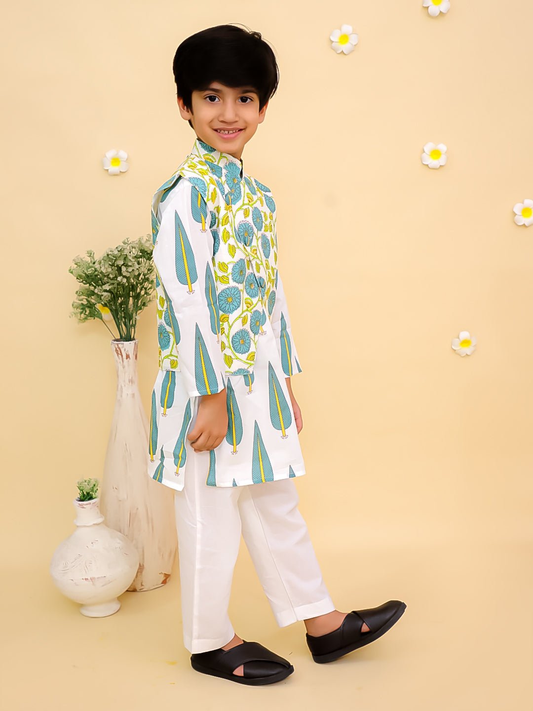 Emeraluxe Boys Jacket And Kurta Pajama Set - KES - SC - EMRLB - 0 - 6