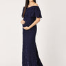 Enchanté Blue Maternity Lace Gown - DRS-ENBLG-S