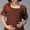 Endless Espresso Tiered Maternity Dress - DRS-SD-BWTR-S