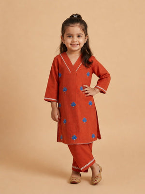 Ethnic Combo-Avani Vatika Girls Kurta Set with Boys Kurta Pajama Set - Twinning Combo