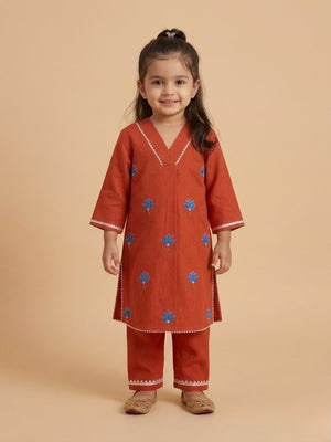 Ethnic Combo-Avani Vatika Girls Kurta Set with Boys Kurta Pajama Set - Twinning Combo