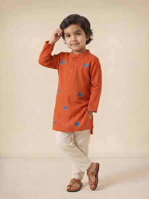 Ethnic Combo-Avani Vatika Girls Kurta Set with Boys Kurta Pajama Set - Twinning Combo