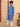 Ethnic Set-Blue Royal Floral Girls Kurta Set with Boys Jacket And Kurta Pajama Set - Twinning Combo