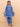 Ethnic Set-Blue Royal Floral Girls Kurta Set with Boys Jacket And Kurta Pajama Set - Twinning Combo