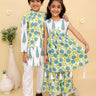 Ethnic Set - Emeraluxe Girls Anarkali Kurta Sharara Set and Boys Jacket And Kurta Pajama Set - KES2 - EMRLGSBJ