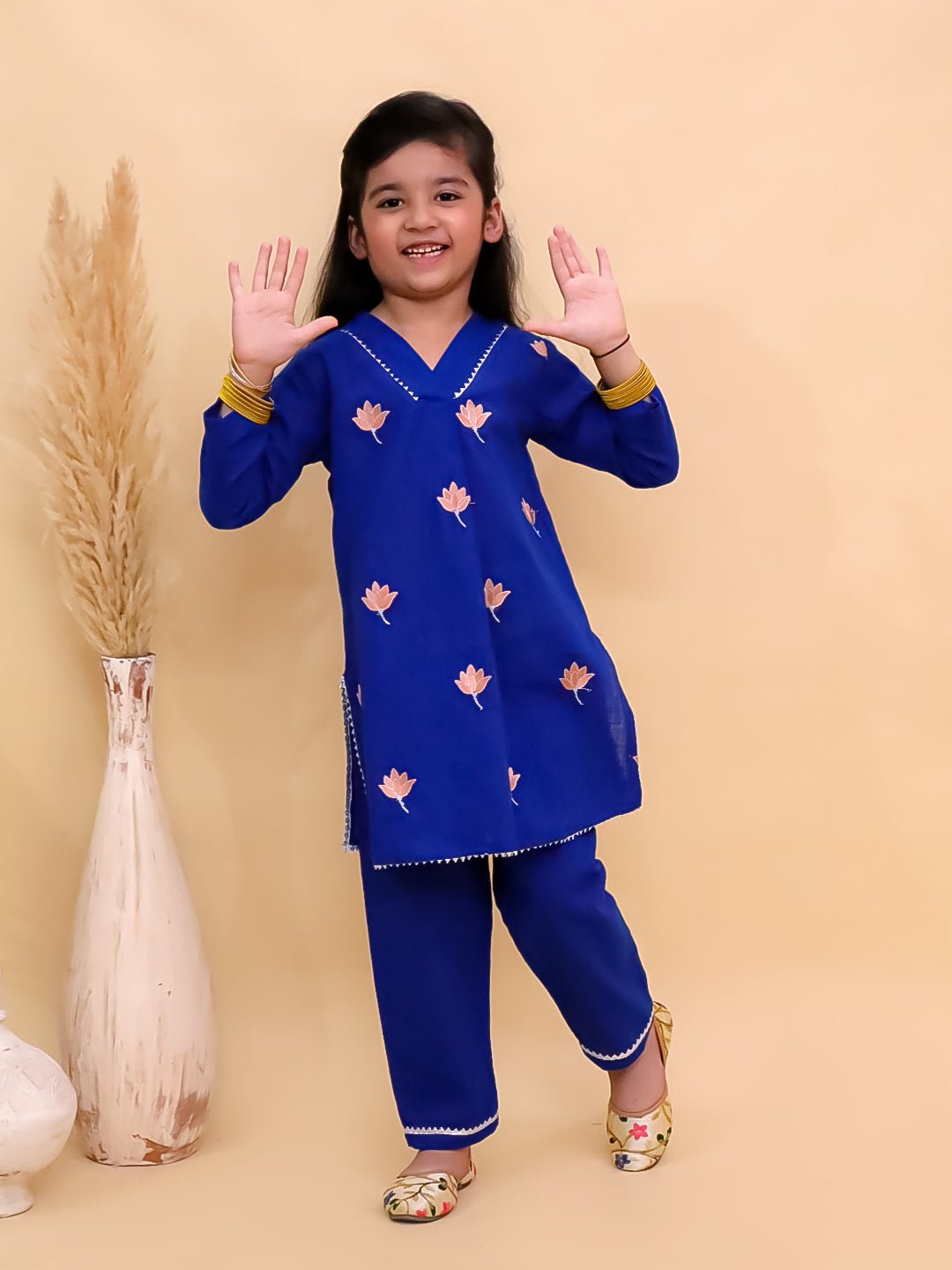 Ethnic Set - Kamal Vatika Girls Kurta Pajama Set with Boys Kurta Pajama Set - KES - BK - KVGKBK